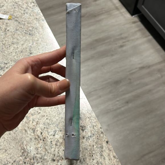 Original acrylic Painting- pink Callie Lillie’s - unframed, vintage wear, damage - Picture 2 of 14